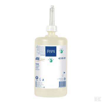 Handreiniger liquid mild Tork - PM420501 -  - Perfect voor normaal handen wassen. 
- Maakt de huid schoon en beschermt deze actief 
- Huidvriendelijk, milde samenstelling 

 1 liter 
