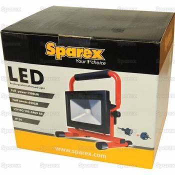 Sparex LED oplaadbare breedtestraler - s113211 -  hoogte 285 mm 
breedte 241 mm 
diepte 184 mm 
12-230V 
1 x LED x 20 Lumen 1300 

   
